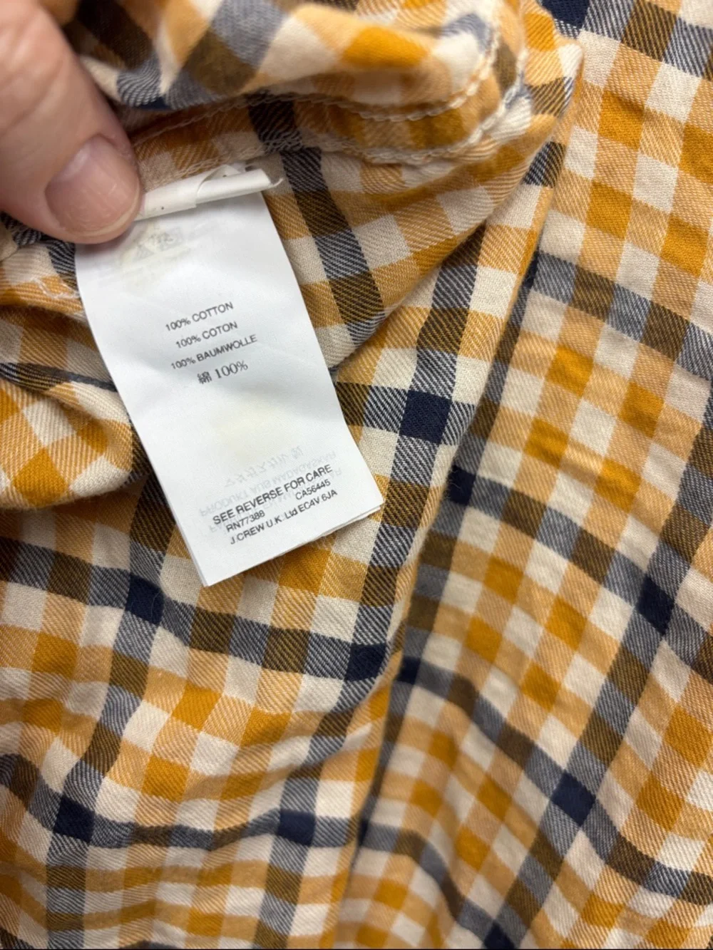 J Crew | 4 Plaid Button-Up Shirt in Mustard and Navy
